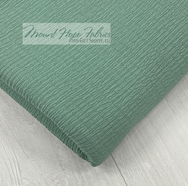 Crinkle Jersey Knit- Dark Sage - Mt Hope Fabrics and Gift Shoppe